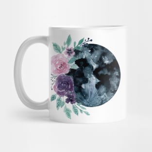 Flowers moon watercolor Mug